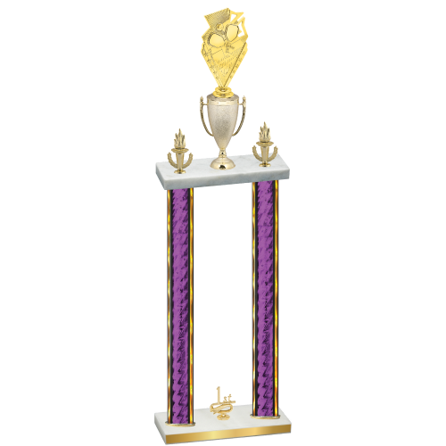 Double Purple Glacier First Place Pickleball Trophy