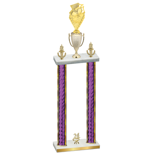 Double Purple Glacier Year Pickleball Trophy