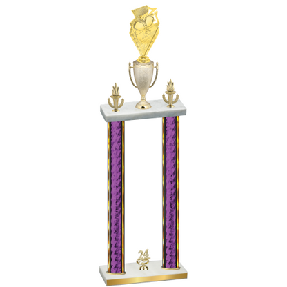 Double Purple Glacier Year Pickleball Trophy