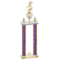 Double Purple Glacier Fourth Place Flag Football Trophy