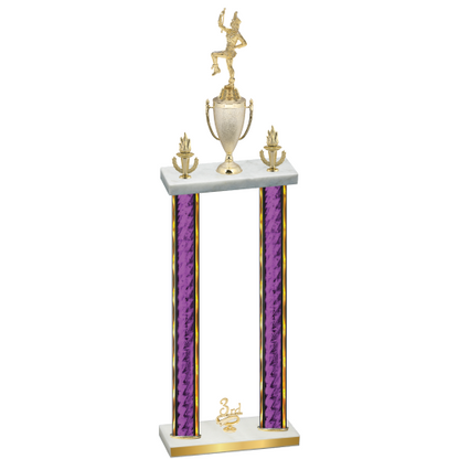 Double Purple Glacier Third Place Majorette Trophy