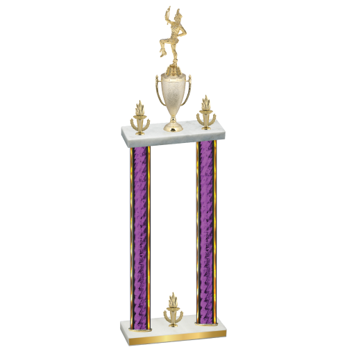Double Purple Glacier Victory Majorette Trophy