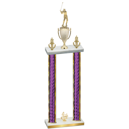 Double Purple Glacier Fourth Place Golf Trophy