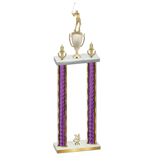 Double Purple Glacier Year Golf Trophy