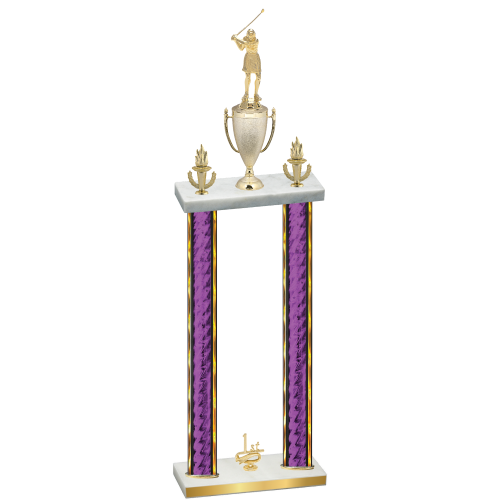 Double Purple Glacier First Place Golf Trophy