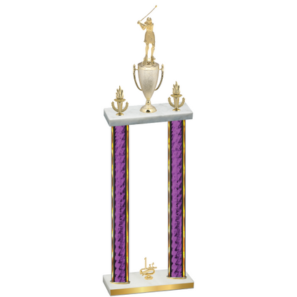 Double Purple Glacier First Place Golf Trophy