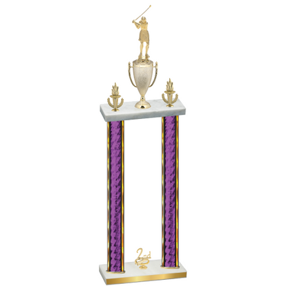 Double Purple Glacier Second Place Golf Trophy