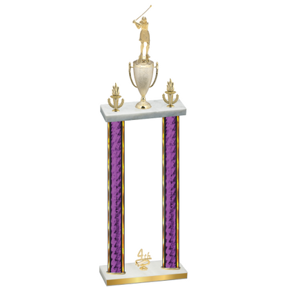 Double Purple Glacier Fourth Place Golf Trophy