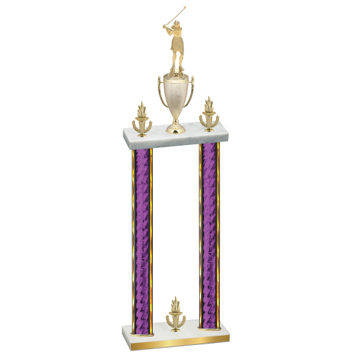 Double Purple Glacier Victory Golf Trophy