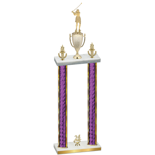 Double Purple Glacier Year Golf Trophy