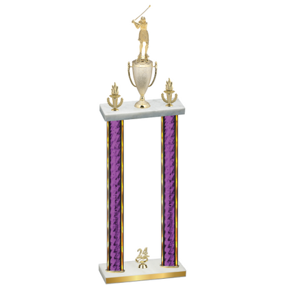 Double Purple Glacier Year Golf Trophy