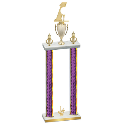 Double Purple Glacier First Place Golf Trophy