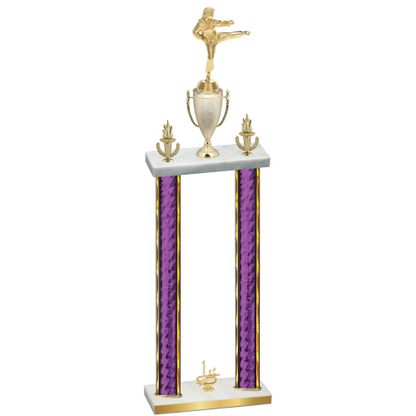 Double Purple Glacier First Place Karate Trophy
