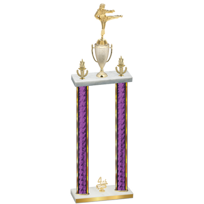 Double Purple Glacier Fourth Place Karate Trophy