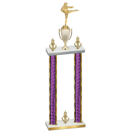 Double Purple Glacier Victory Karate Trophy