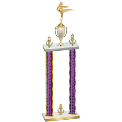 Double Purple Glacier Victory Karate Trophy