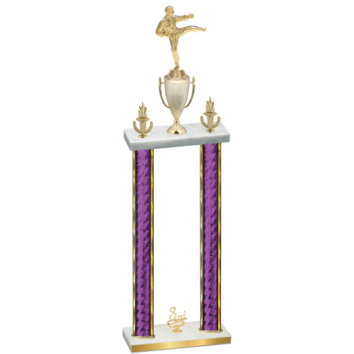 Double Purple Glacier Third Place Karate Trophy