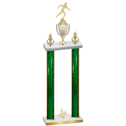 Double Green Glacier Fourth Place Running Trophy