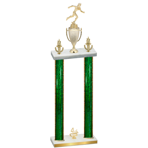 Double Green Glacier Fourth Place Running Trophy