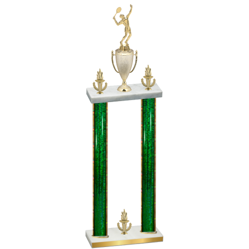 Double Green Glacier Victory Tennis Trophy