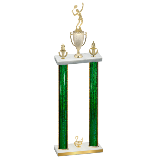 Double Green Glacier Second Place Tennis Trophy