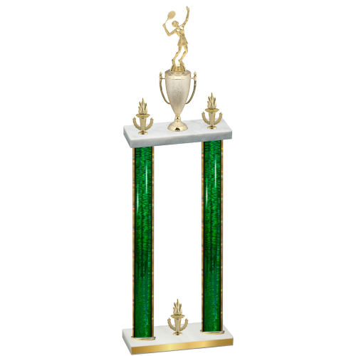 Double Green Glacier Victory Tennis Trophy