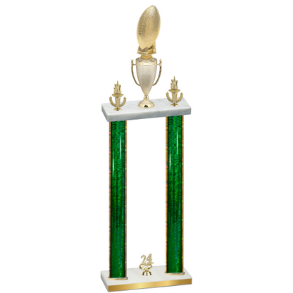Double Green Glacier Year Football Trophy
