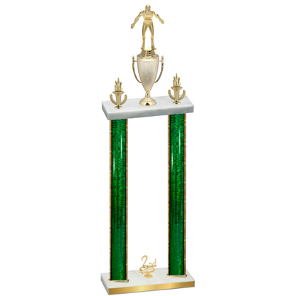 Double Green Glacier Second Place Wrestling Trophy