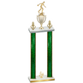 Double Green Glacier Fourth Place Bowling Trophy