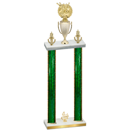 Double Green Glacier Fourth Place Bowling Trophy
