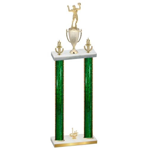 Double Green Glacier First Place Volleyball Trophy