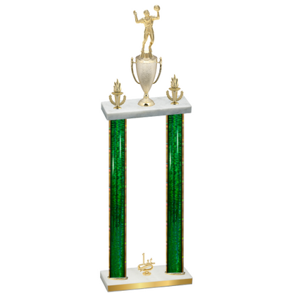 Double Green Glacier First Place Volleyball Trophy