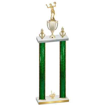 Double Green Glacier First Place Volleyball Trophy