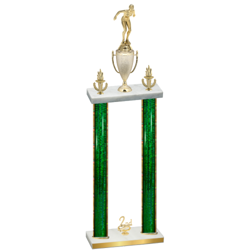 Double Green Glacier Second Place Tennis Trophy