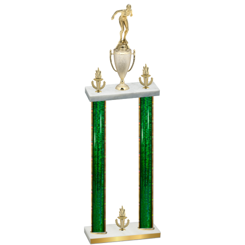 Double Green Glacier Victory Tennis Trophy