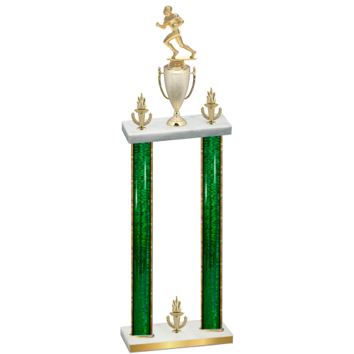 Double Green Glacier Victory Football Trophy