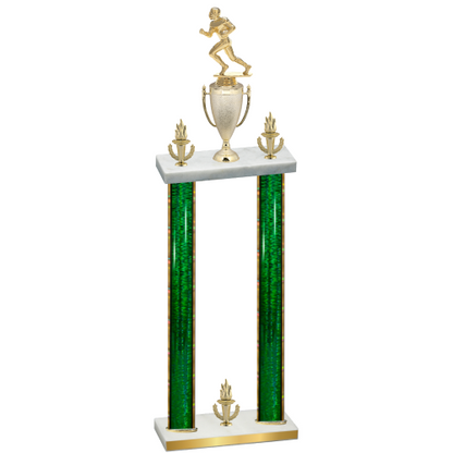 Double Green Glacier Victory Football Trophy