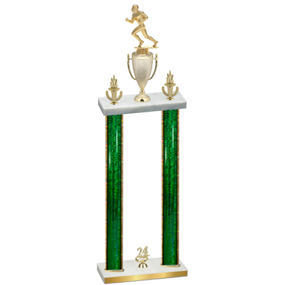 Double Green Glacier Year Football Trophy