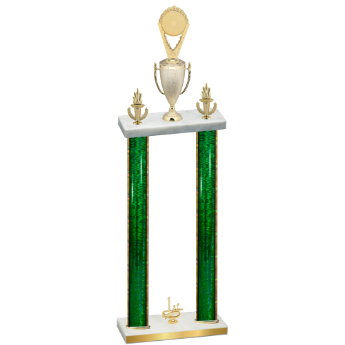 Double Green Glacier First Place Insert Trophy