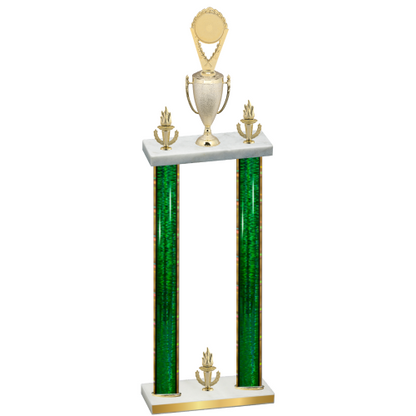 Double Green Glacier Victory Insert Trophy