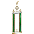 Double Green Glacier Victory Cheerleading Trophy