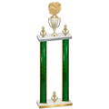 Double Green Glacier Victory Cheerleading Trophy
