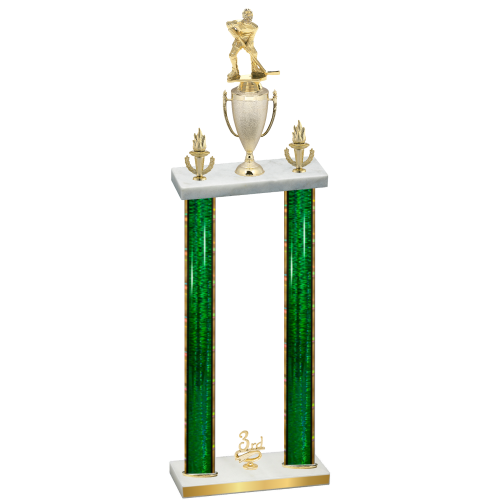 Double Green Glacier Third Place Hockey Trophy