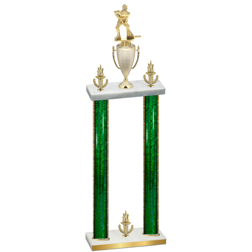 Double Green Glacier Victory Hockey Trophy