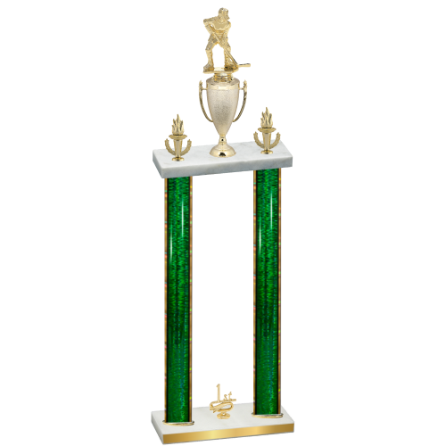 Double Green Glacier First Place Hockey Trophy