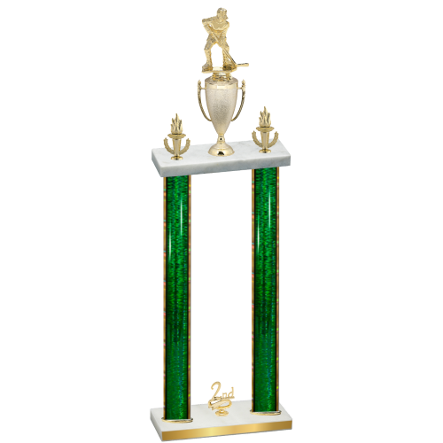 Double Green Glacier Second Place Hockey Trophy