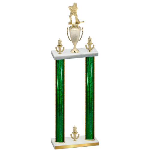 Double Green Glacier Victory Hockey Trophy