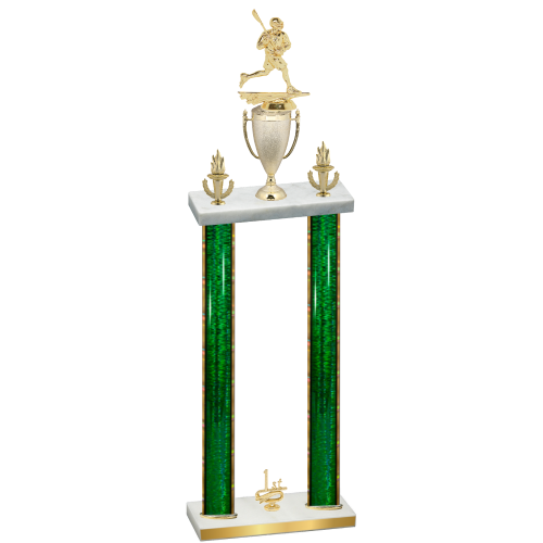 Double Green Glacier First Place Lacrosse Trophy