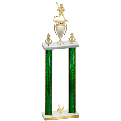 Double Green Glacier Second Place Lacrosse Trophy