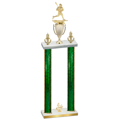 Double Green Glacier Fourth Place Lacrosse Trophy